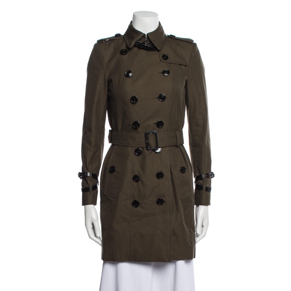 Burberry Trench Coat - Green - Size 4 US